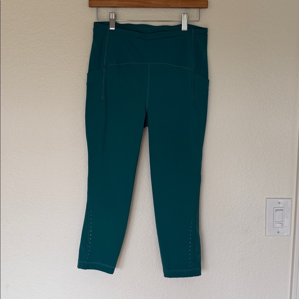 Lululemon Swift Speed High-Rise Crop 21"  teal lagoon size 8 - Picture 3 of 10
